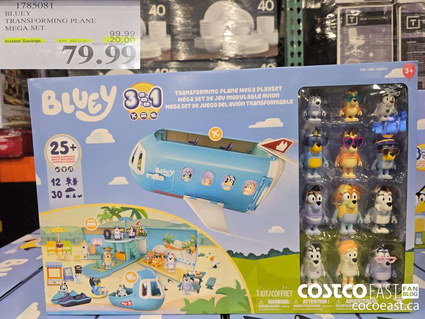 1785081 BLUEY TRANSFORMING PLANE MEGA SET ($20.00 INSTANT SAVINGS EXPIRES ON 2025-11-30) $79.99