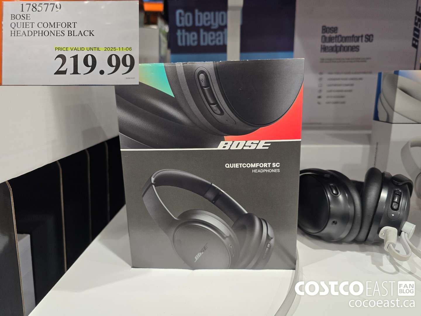 1785779 BOSE QUIET COMFORT HEADPHONES BLACK $219.99