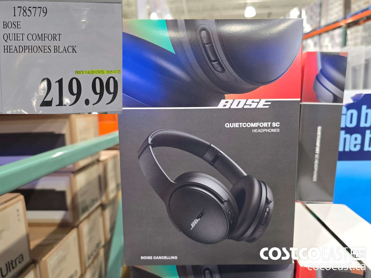 1785779 BOSE QUIET COMFORT HEADPHONES BLACK $219.99