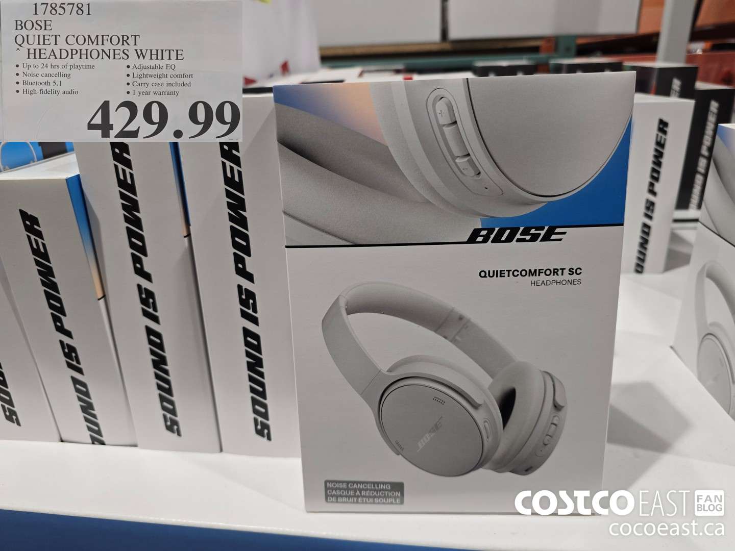 1785781 BOSE QUIET COMFORT ~ HEADPHONES WHITE $429.99