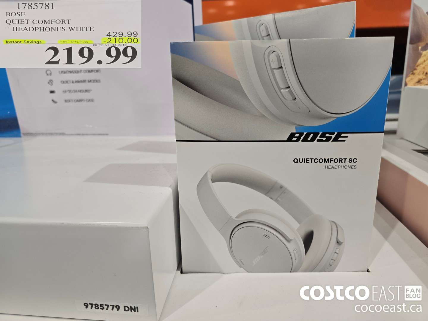 1785781 BOSE QUIET COMFORT ~ HEADPHONES WHITE ($210.00 INSTANT SAVINGS EXPIRES ON 2025-11-30) $219.99
