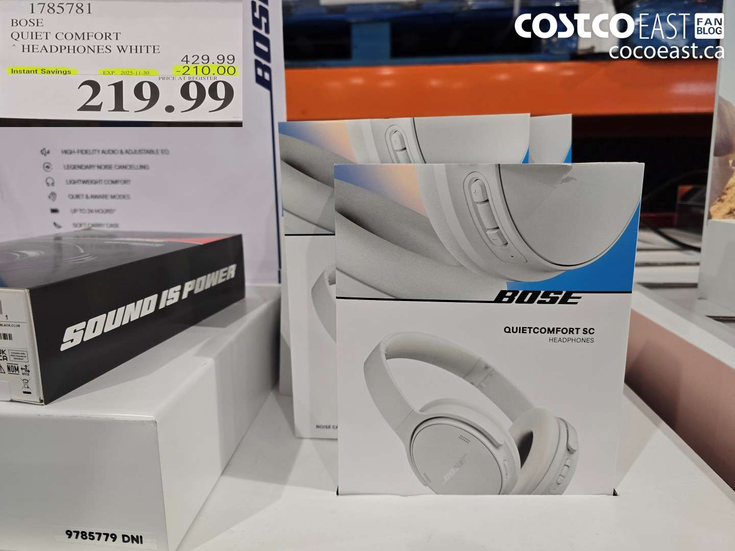 1785781 BOSE QUIET COMFORT ~ HEADPHONES WHITE ($210.00 INSTANT SAVINGS EXPIRES ON 2025-11-30) $219.99