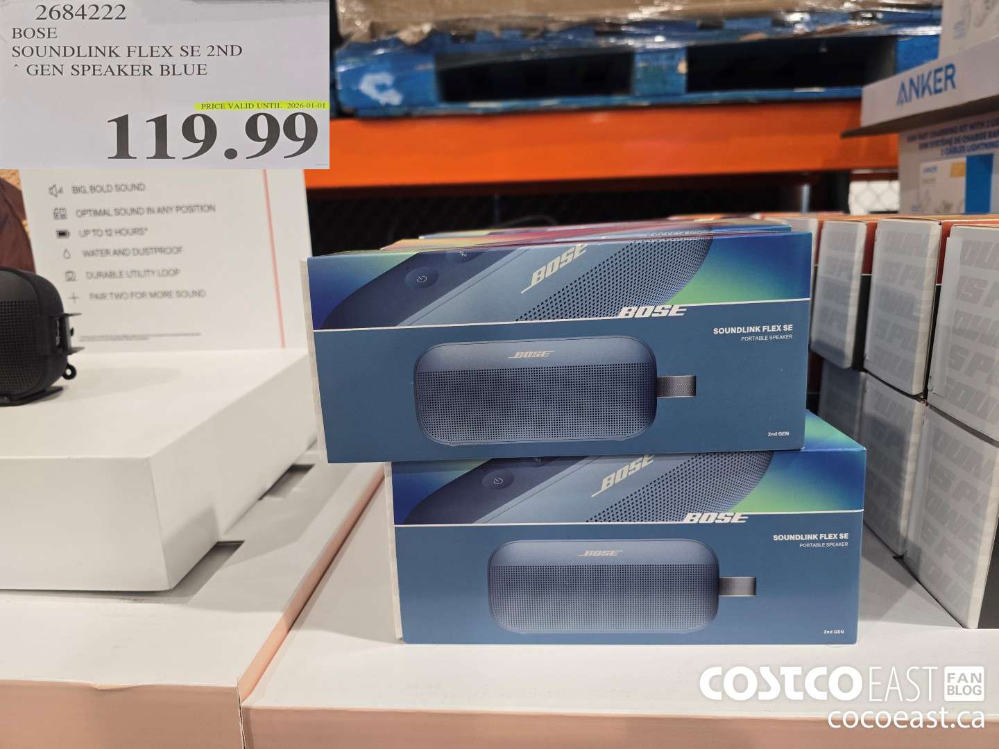 2684222 BOSE SOUNDLINK FLEX SE 2ND GEN SPEAKER BLUE $119.99