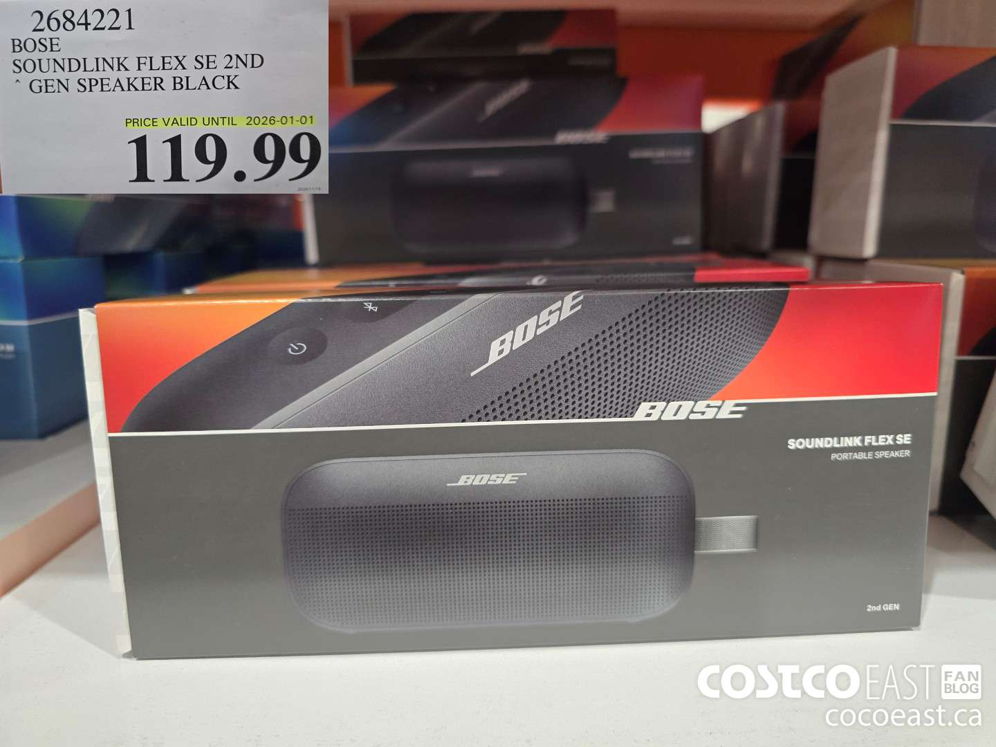 2684221 BOSE SOUNDLINK FLEX SPEAKER 2ND GEN BLACK $119.99