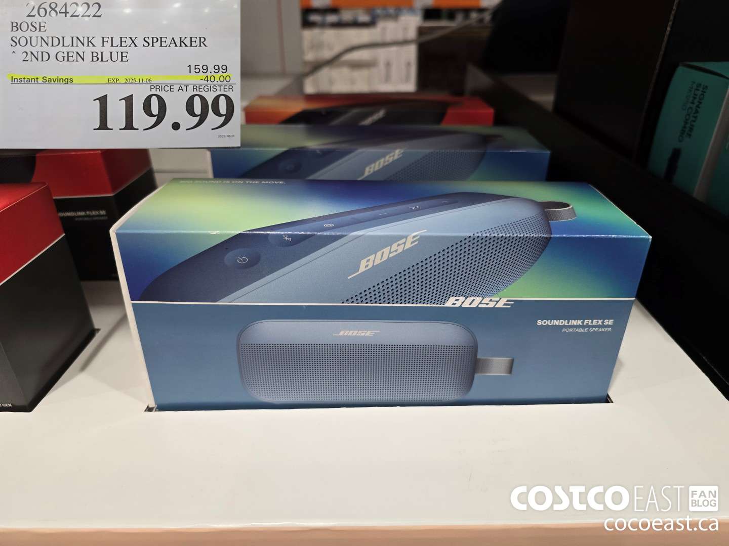 2684222 BOSE SOUNDLINK FLEX SPEAKER 2ND GEN BLUE ($40.00 INSTANT SAVINGS EXPIRES ON 2025-11-06) $119.99