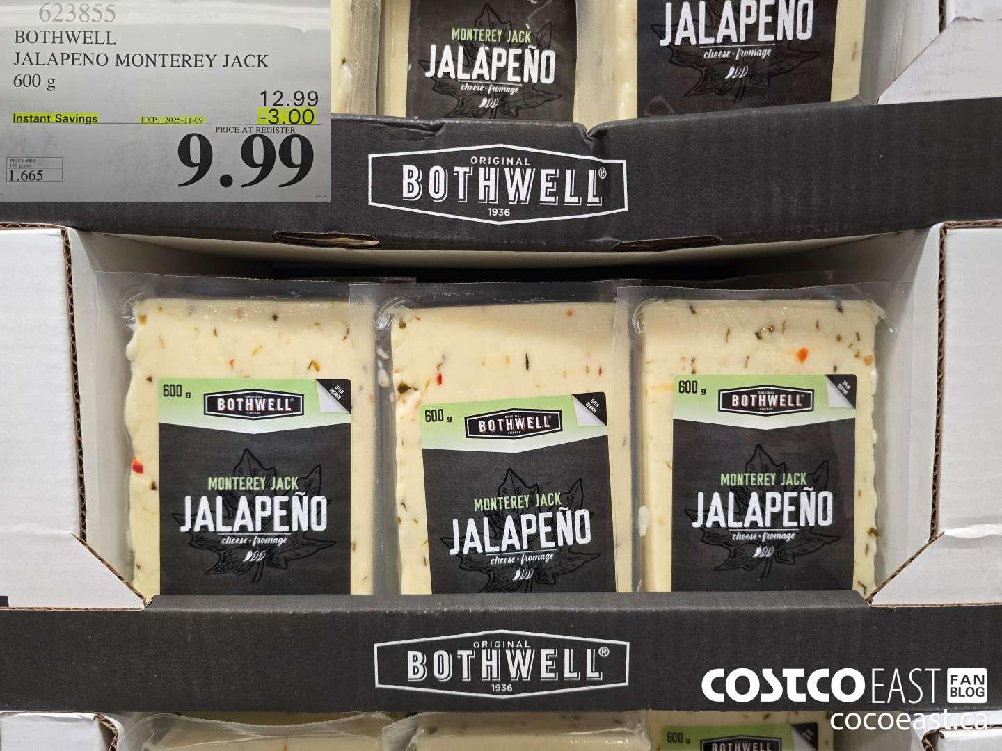 623855 BOTHWELL JALAPENO MONTEREY JACK 600G ($3.00 INSTANT SAVINGS EXPIRES ON 2025-11-09) $9.99