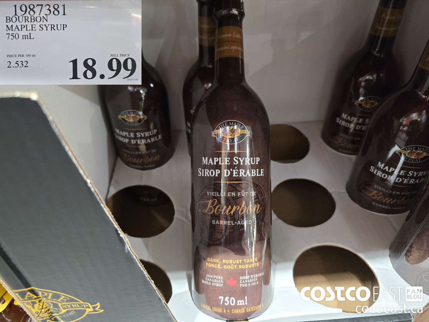 1987381 BOURBON MAPLE SYRUP 750 mL $18.99