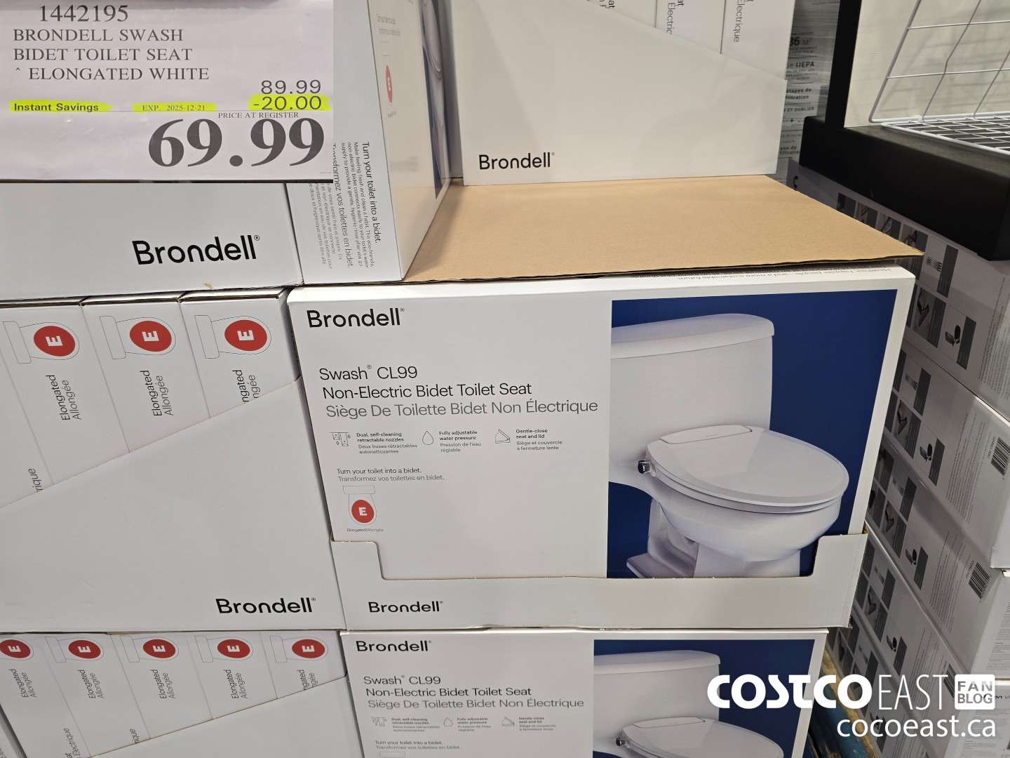 1442195 BRONDELL SWASH BIDET TOILET SEAT ELONGATED WHITE ($20.00 INSTANT SAVINGS EXPIRES ON 2025-12-21) $69.99