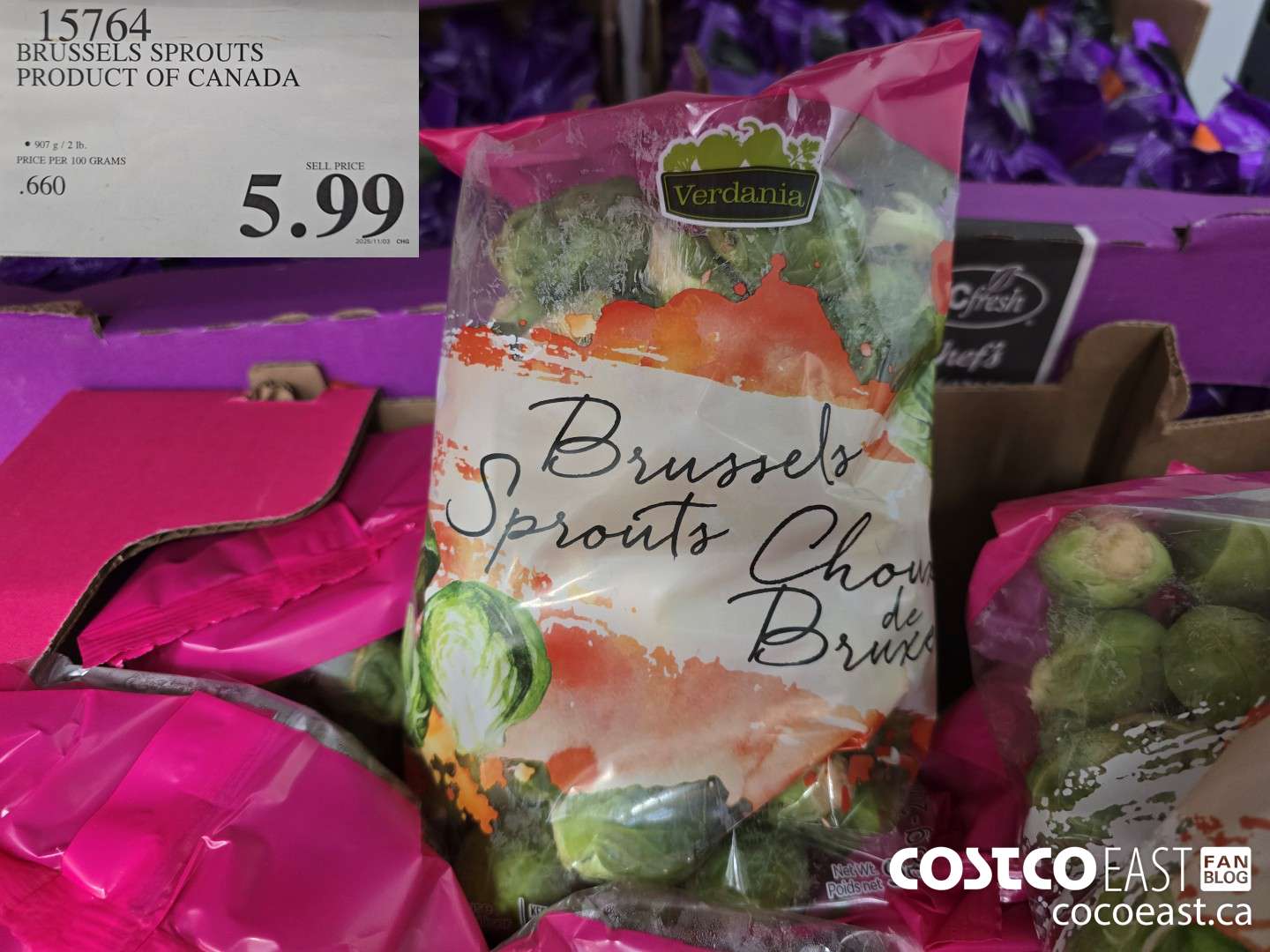 15764 BRUSSELS SPROUTS PRODUCT OF CANADA $5.99