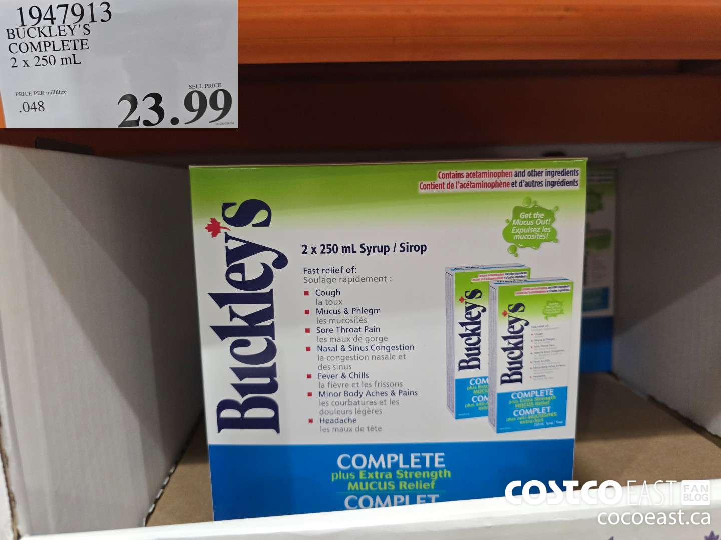 1947913 BUCKLEY'S COMPLETE 2 X 250 ML $23.99