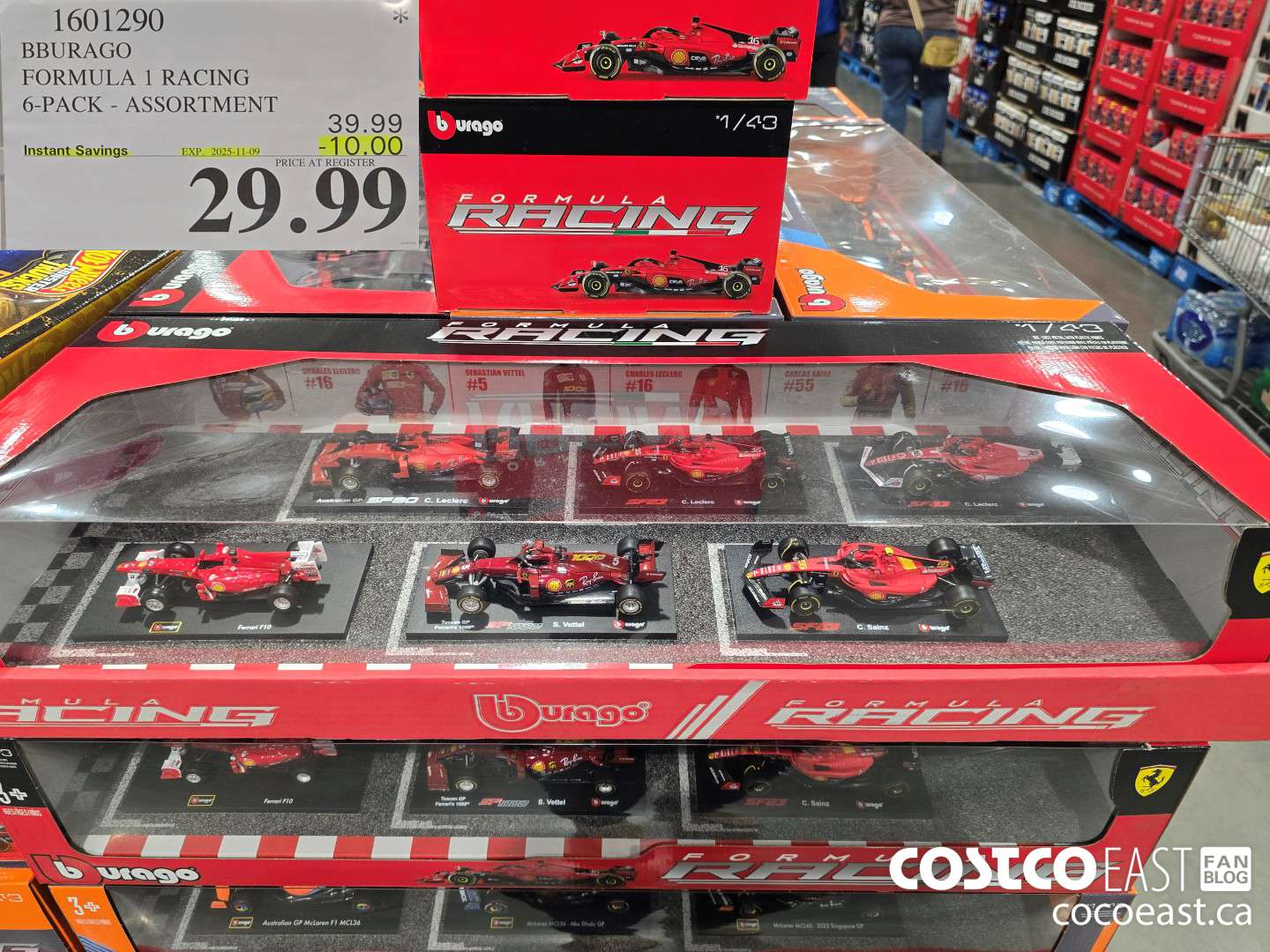 1601290 BURAGO FORMULA 1 RACING 6-PACK - ASSORTMENT ($10.00 INSTANT SAVINGS EXPIRES ON 2025-11-09) $29.99