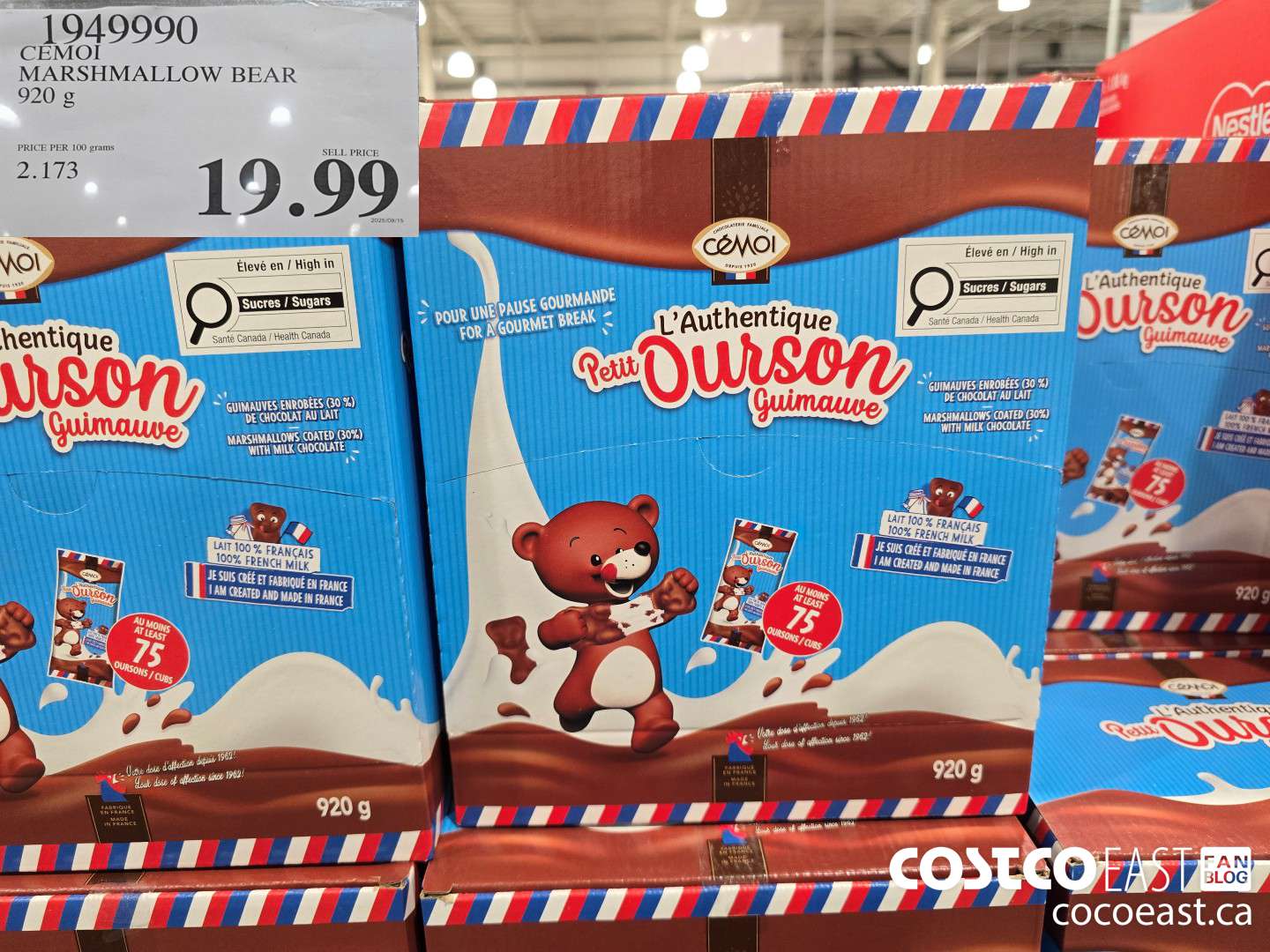 1949990 CEMOI MARSHMALLOW BEAR 920 G $19.99