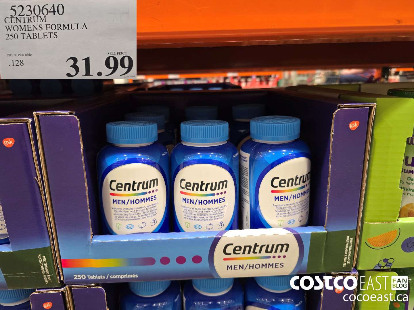 5230640 CENTRUM WOMENS FORMULA 250 TABLETS $31.99