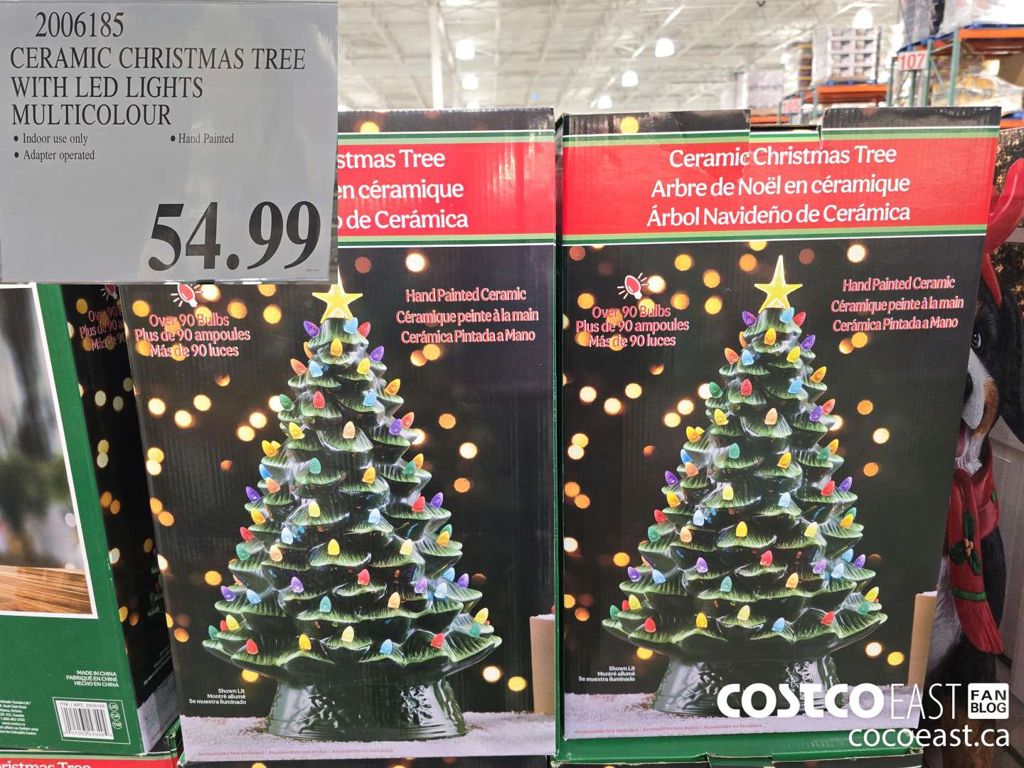 2006185 CERAMIC CHRISTMAS TREE WITH LED LIGHTS MULTICOLOUR $54.99