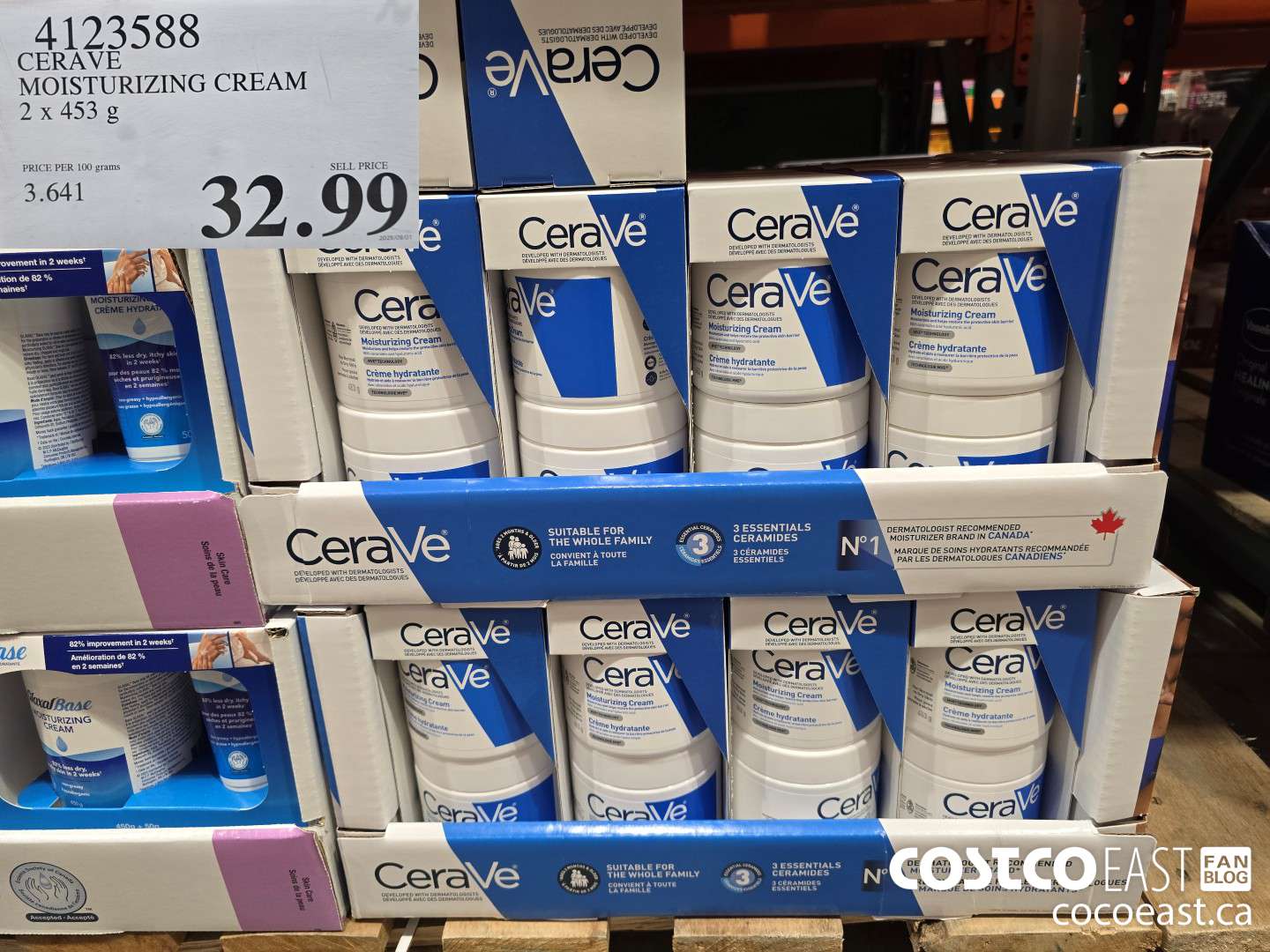 4123588 CERAVE MOISTURIZING CREAM 2 x 453g $32.99