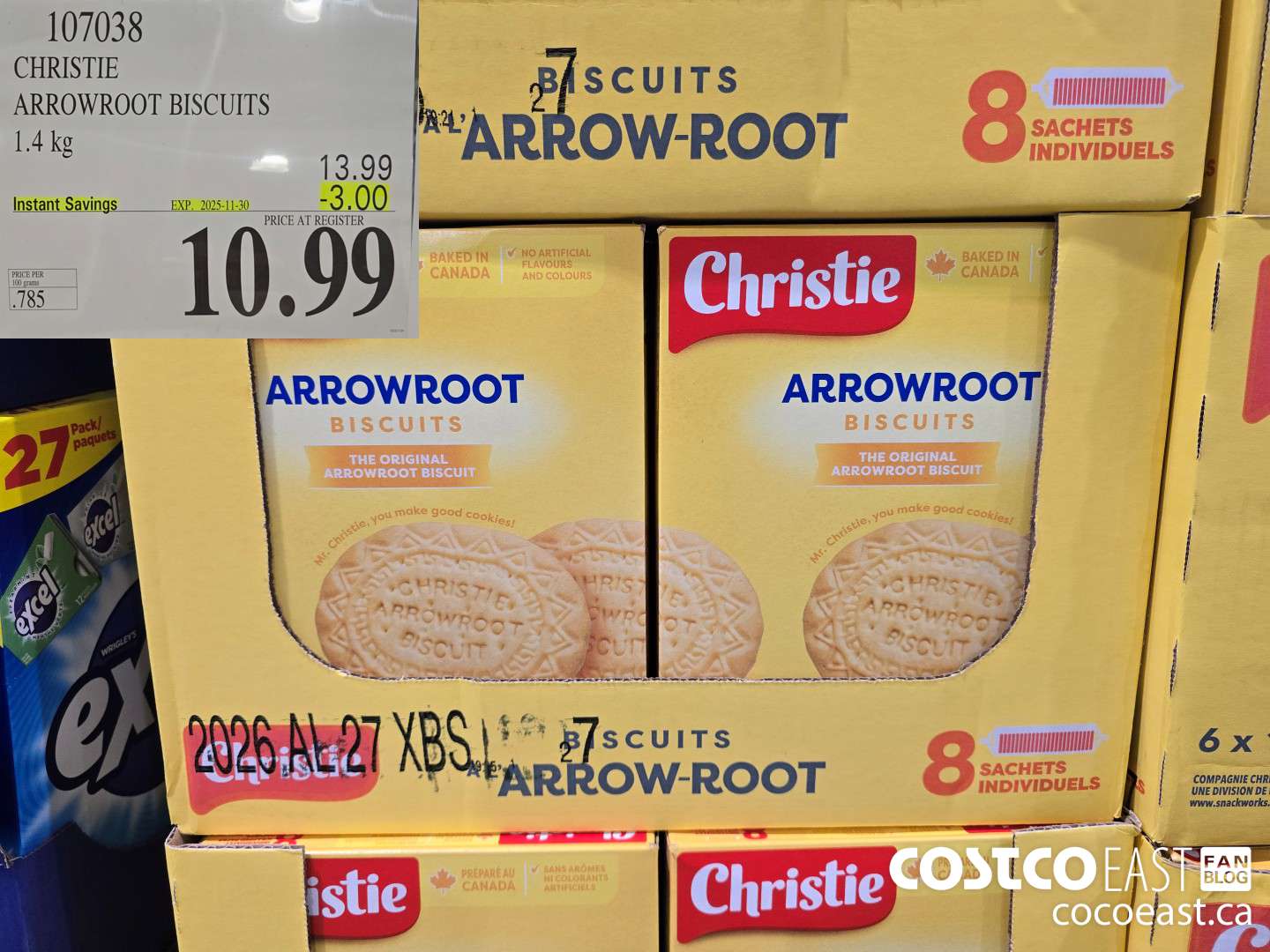 107038 CHRISTIE BROWN ARROWROOT BISCUITS 1.4 KG ($3.00 INSTANT SAVINGS EXPIRES ON 2025-11-30) $10.99