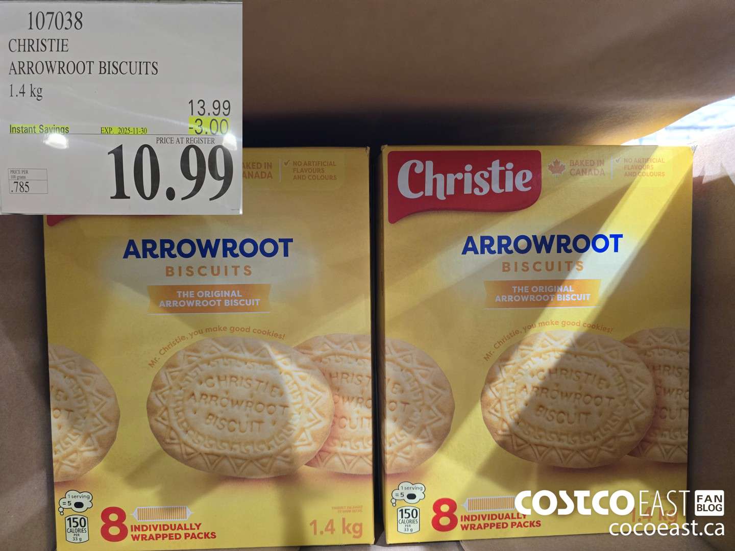 107038 CHRISTIE BROWN ARROWROOT BISCUITS 1.4 KG ($3.00 INSTANT SAVINGS EXPIRES ON 2025-11-30) $10.99