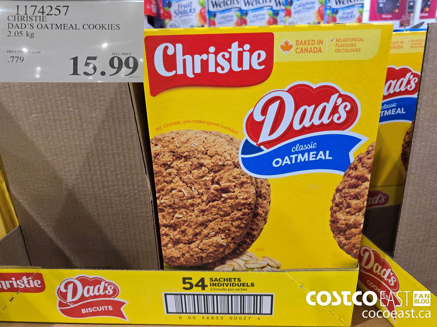 1174257 CHRISTIE DAD'S OATMEAL COOKIES 2.05 kg $15.99