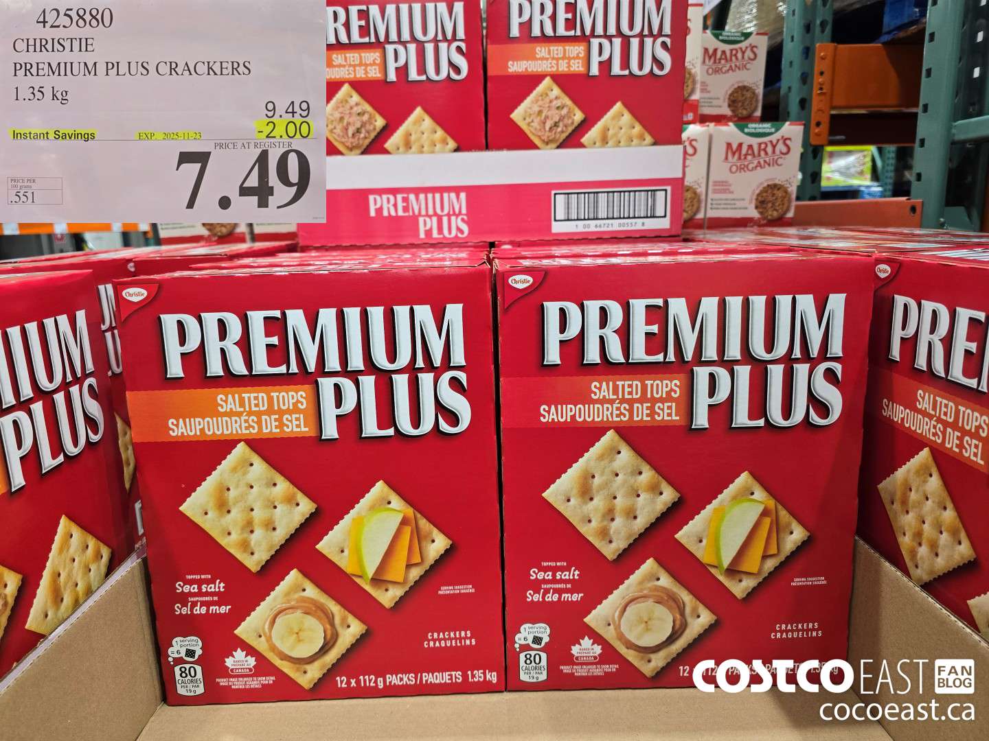 425880 CHRISTIE PREMIUM PLUS CRACKERS 1.36 kg ($2.00 INSTANT SAVINGS EXPIRES ON 2025-11-23) $7.49
