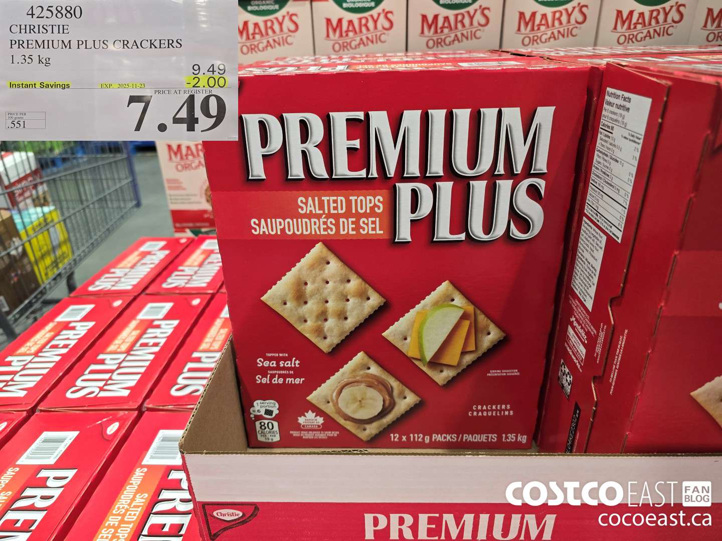 425880 CHRISTIE PREMIUM PLUS CRACKERS 1.36 kg ($2.00 INSTANT SAVINGS EXPIRES ON 2025-11-23) $7.49