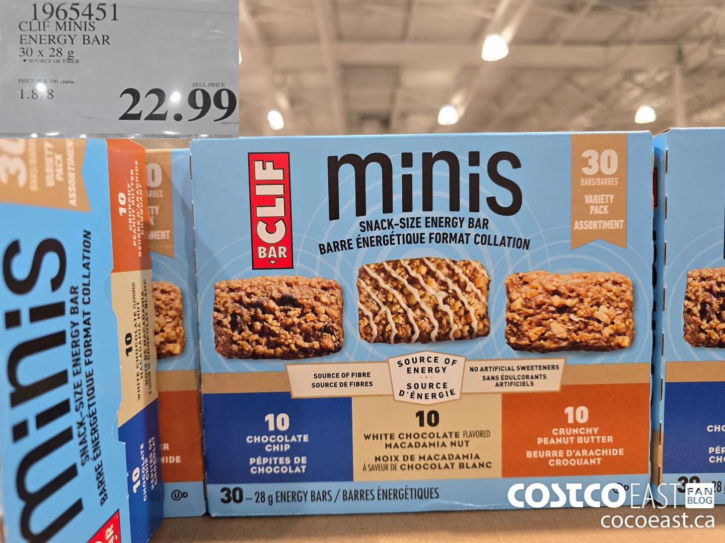 1965451 CLIF MINIS ENERGY BAR 30 X 28 G $22.99