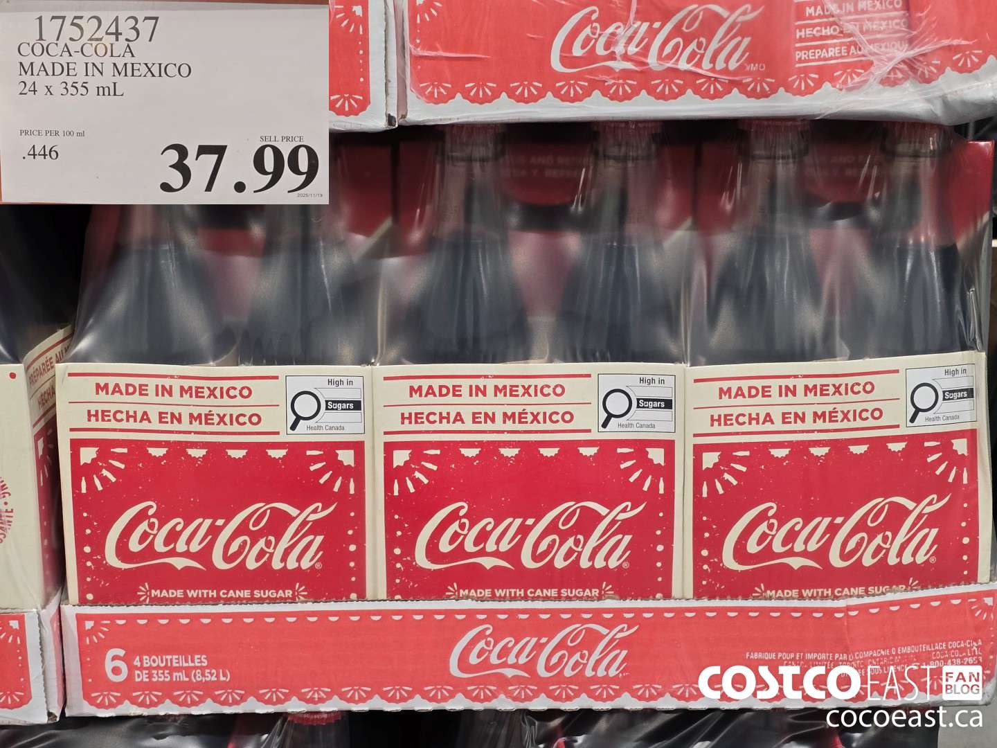 1752437 COCA-COLA MADE IN MEXICO 24 x 355 mL $37.99