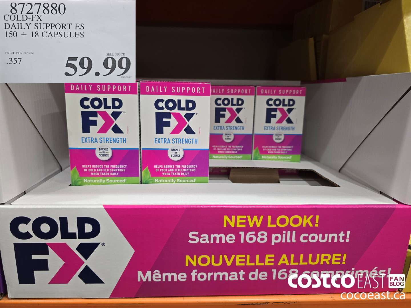 8727880 COLD-FX EXTRA STRENGTH DAILY DEFENSE 150 + 18 CAPSULES $59.99