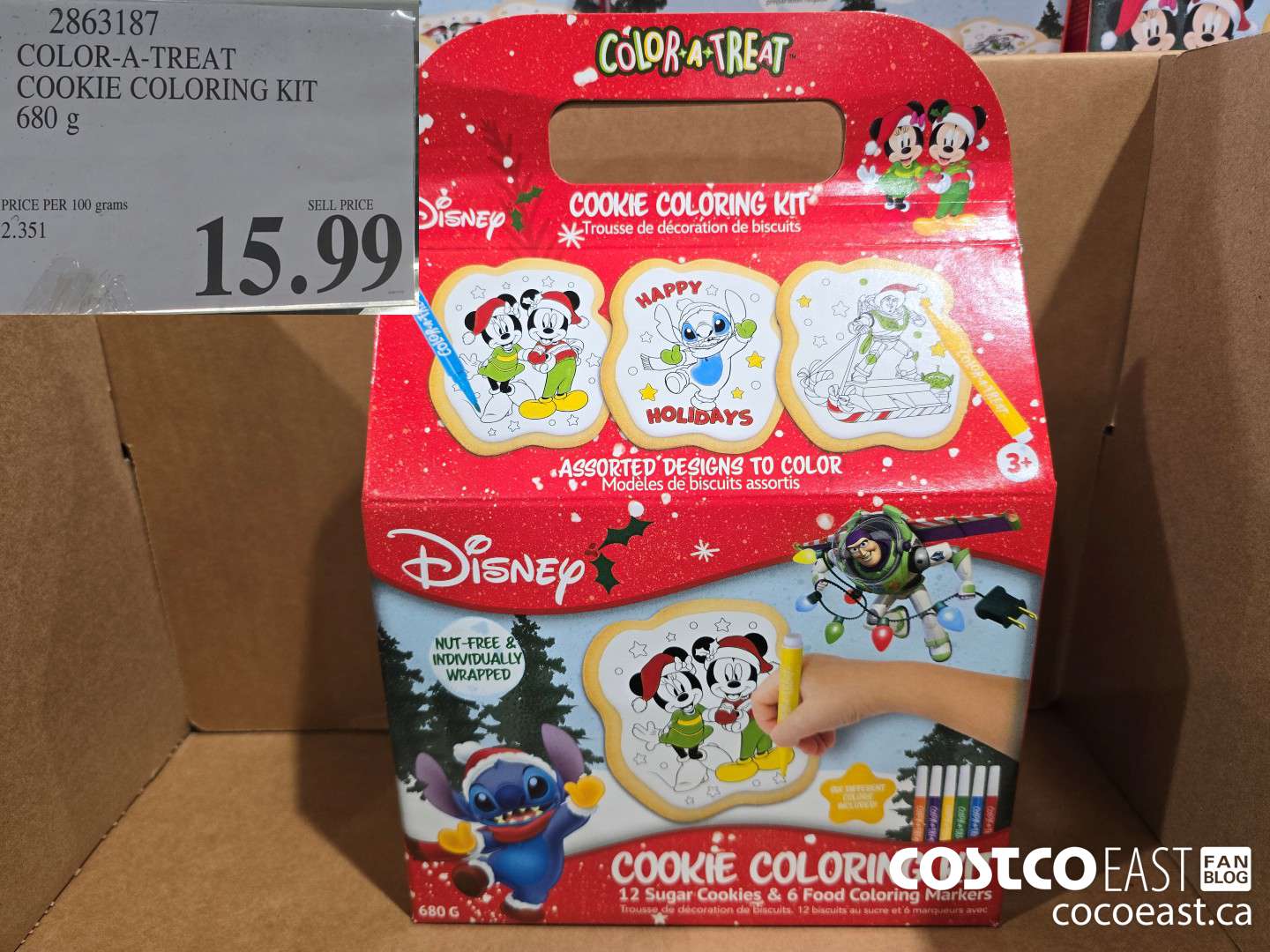 2863187 COLOR-A-TREAT COOKIE COLORING KIT 680 G $15.99