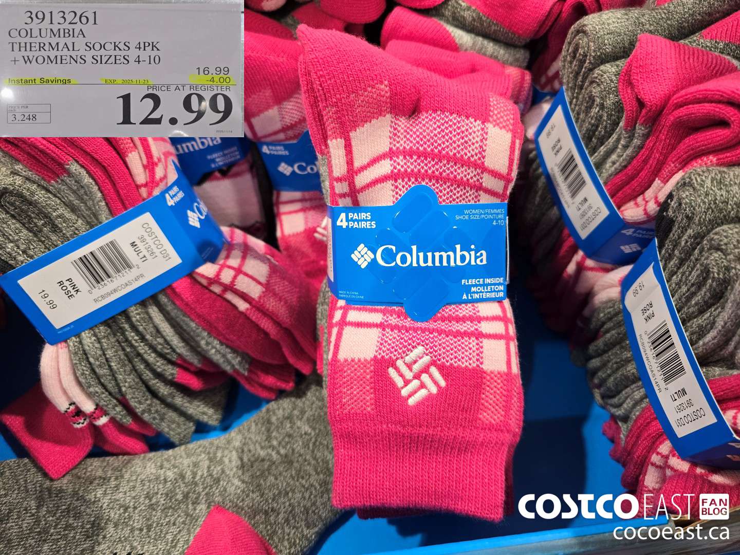 3913261 COLUMBIA THERMAL SOCKS 4PK + WOMENS SIZES 4-10 ($4.00 INSTANT SAVINGS EXPIRES ON 2025-11-23) $12.99