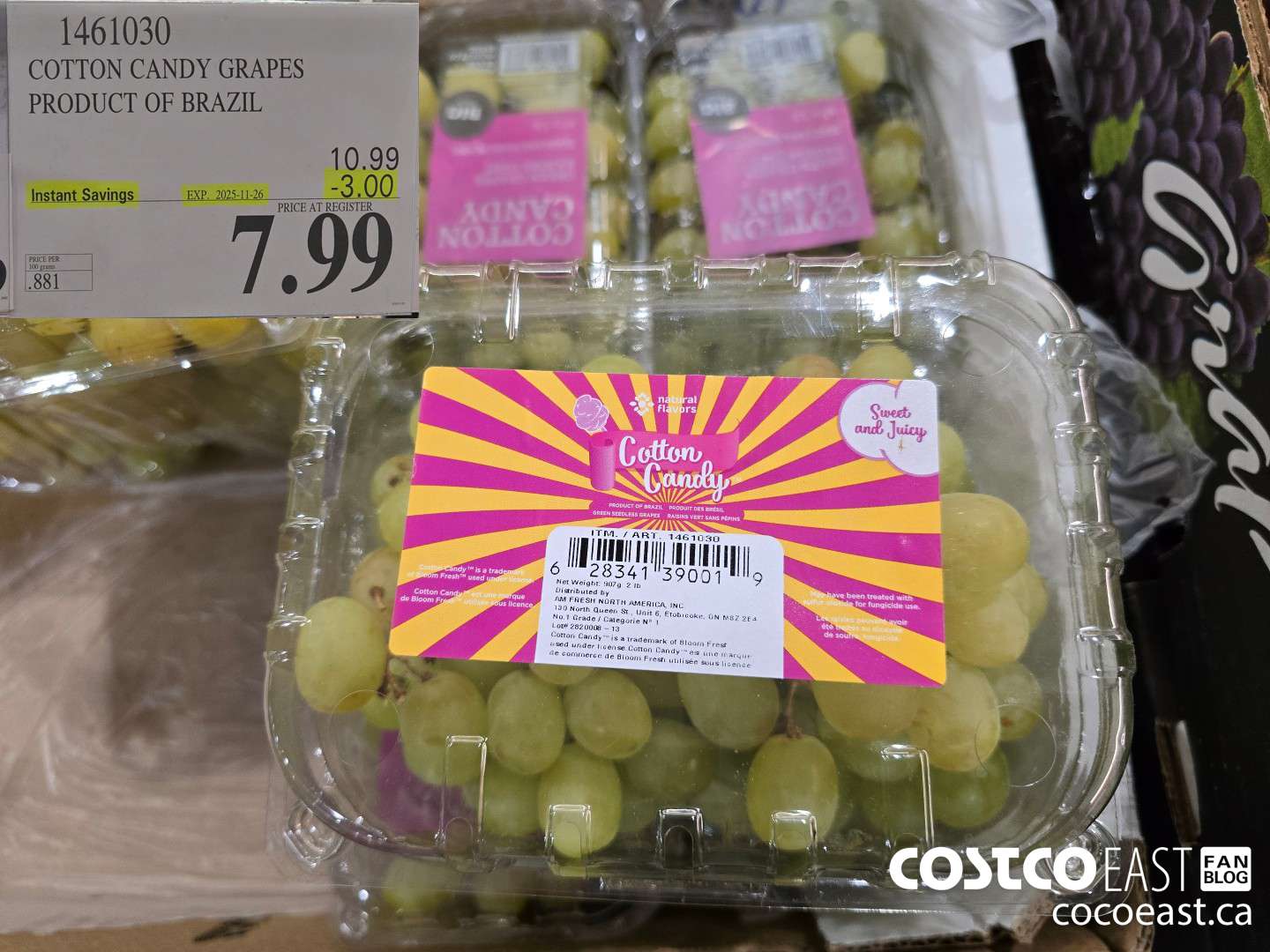 1461030 COTTON CANDY GRAPES PRODUCT OF BRAZIL ($3.00 INSTANT SAVINGS EXPIRES ON 2025-11-26) $7.99