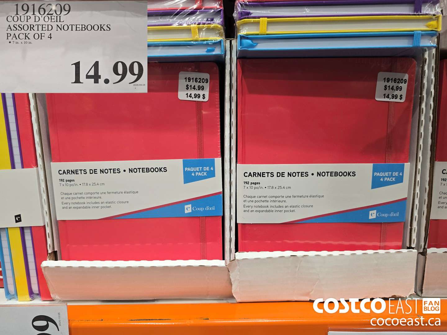 1916209 COUP D'OEFIL ASSORTED NOTEBOOKS PACK OF 4 $14.99