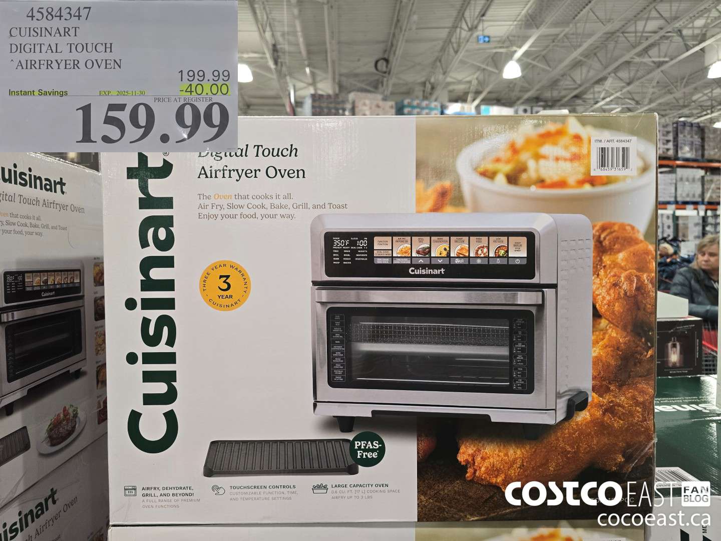 4584347 CUISINART DIGITAL TOUCH AIR FRYER OVEN ($40.00 INSTANT SAVINGS EXPIRES ON 2025-11-30) $159.99