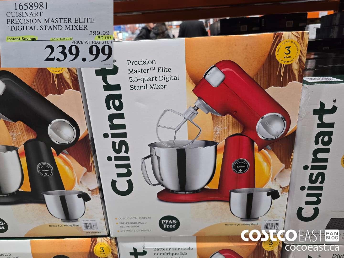 1658981 CUISINART PRECISION MASTER ELITE DIGITAL STAND MIXER ($60.00 INSTANT SAVINGS EXPIRES ON 2025-11-30) $239.99