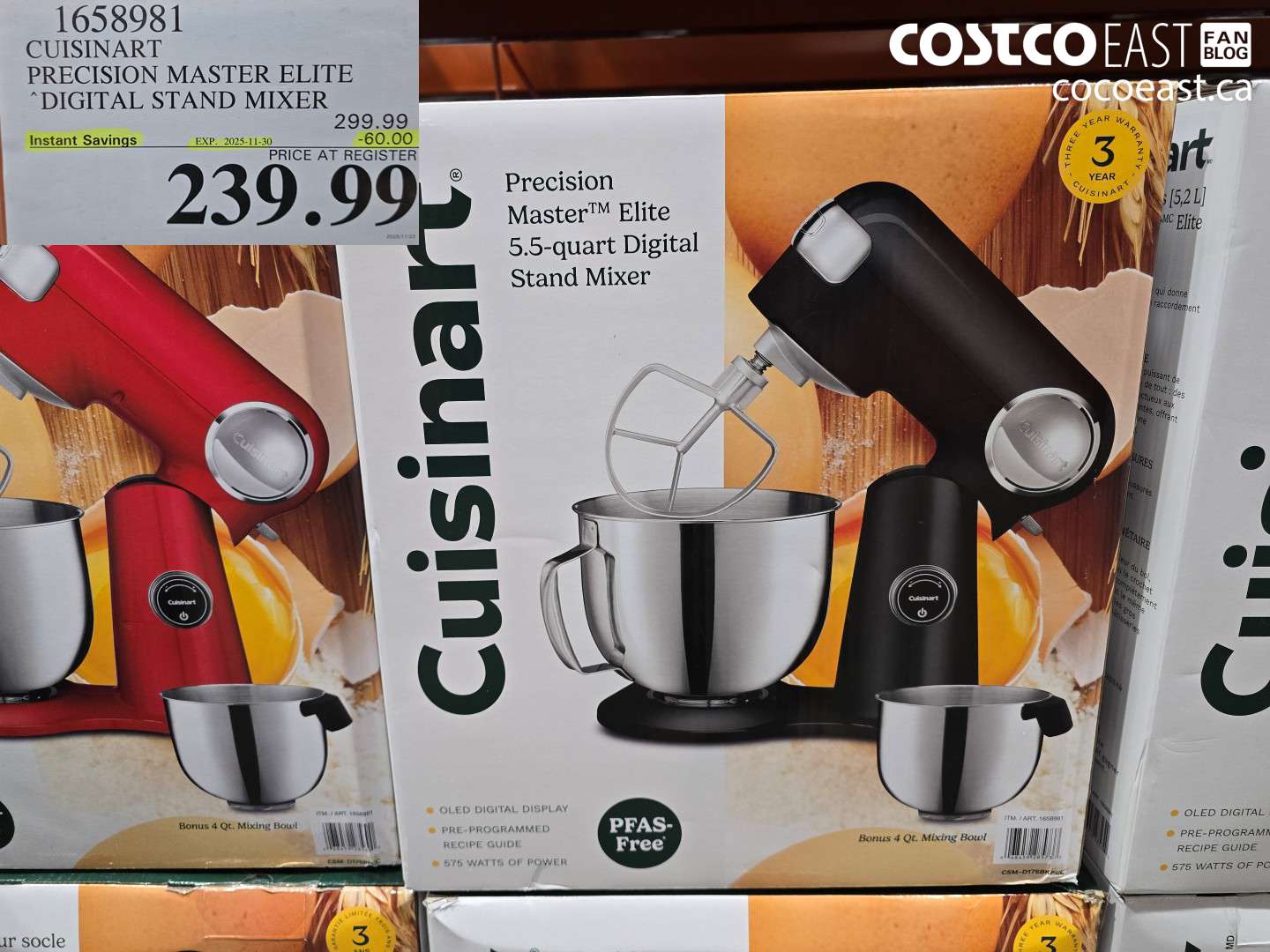 1658981 CUISINART PRECISION MASTER ELITE DIGITAL STAND MIXER ($60.00 INSTANT SAVINGS EXPIRES ON 2025-11-30) $239.99