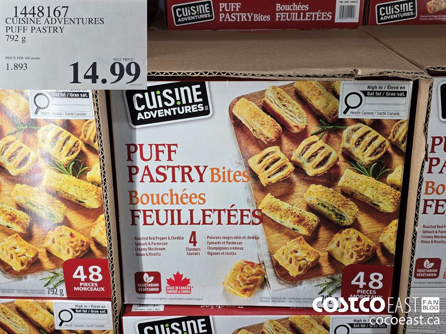 1448167 CUISINE ADVENTURES PUFF PASTRY 792 G $14.99