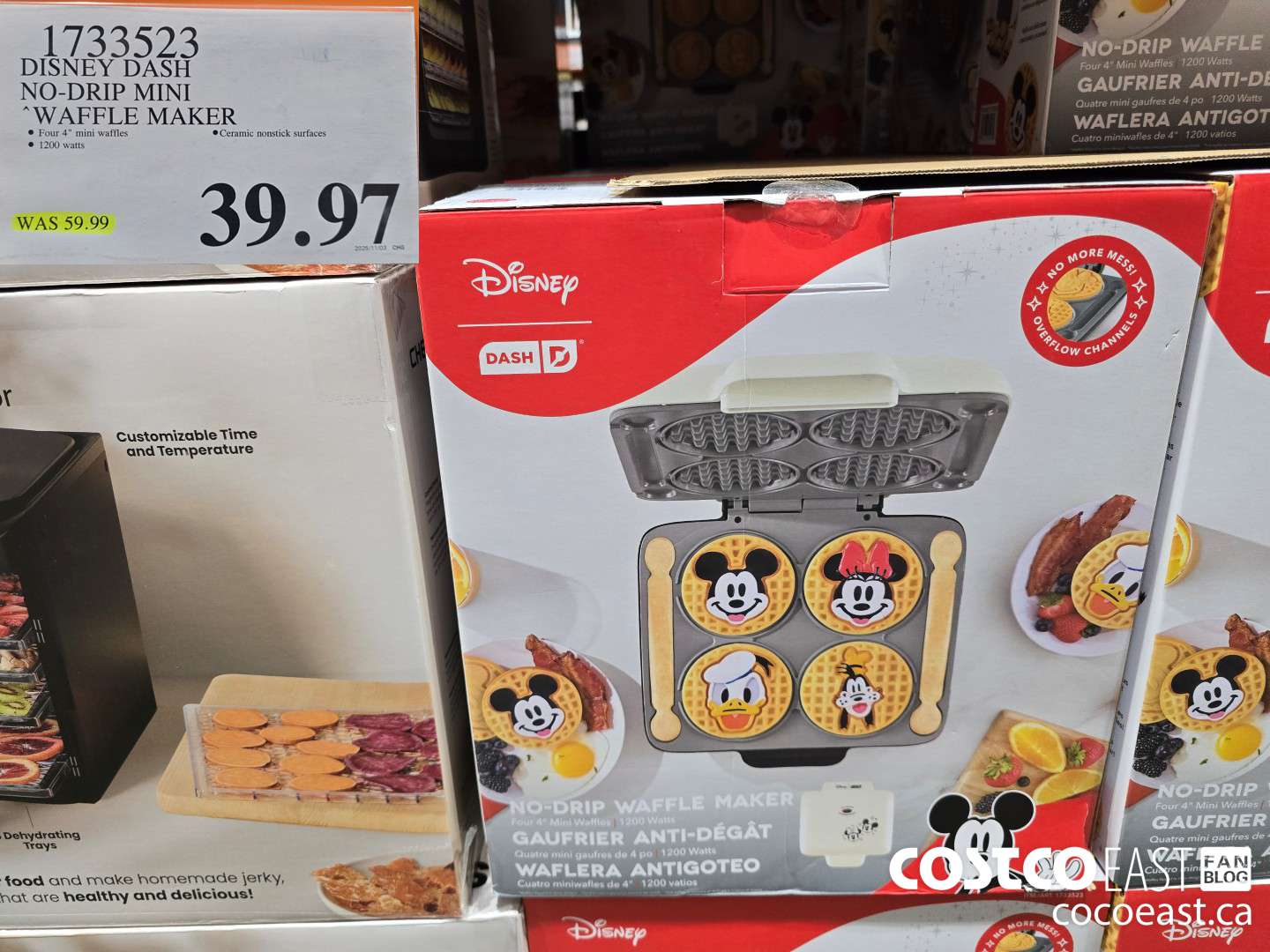 1733523 DASH DISNEY NO-DRIP MINI WAFFLE MAKER $39.97
