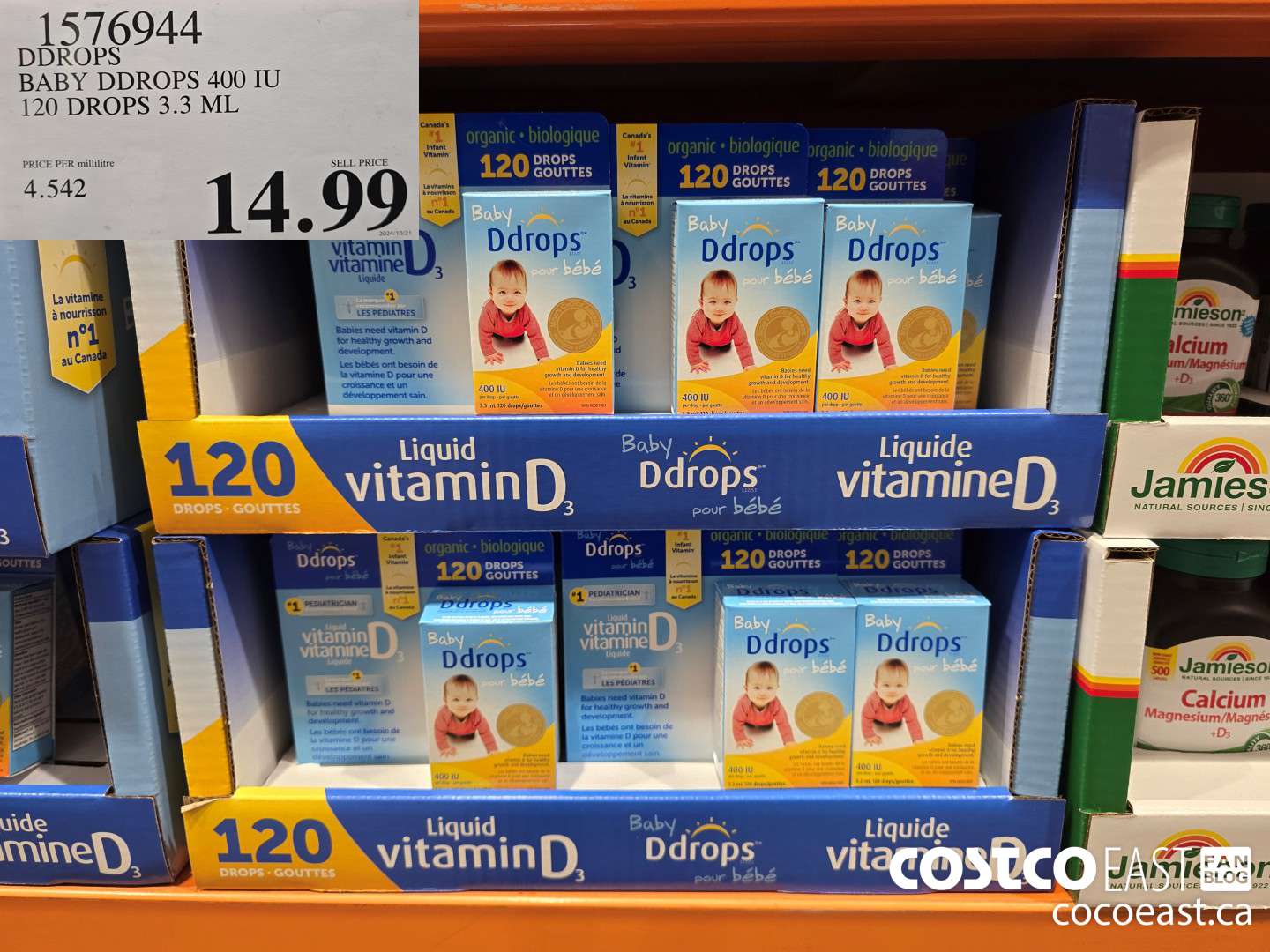 1576944 DDROPS BABY DDROPS 400I1U 120 DROPS 3.3 ML $14.99