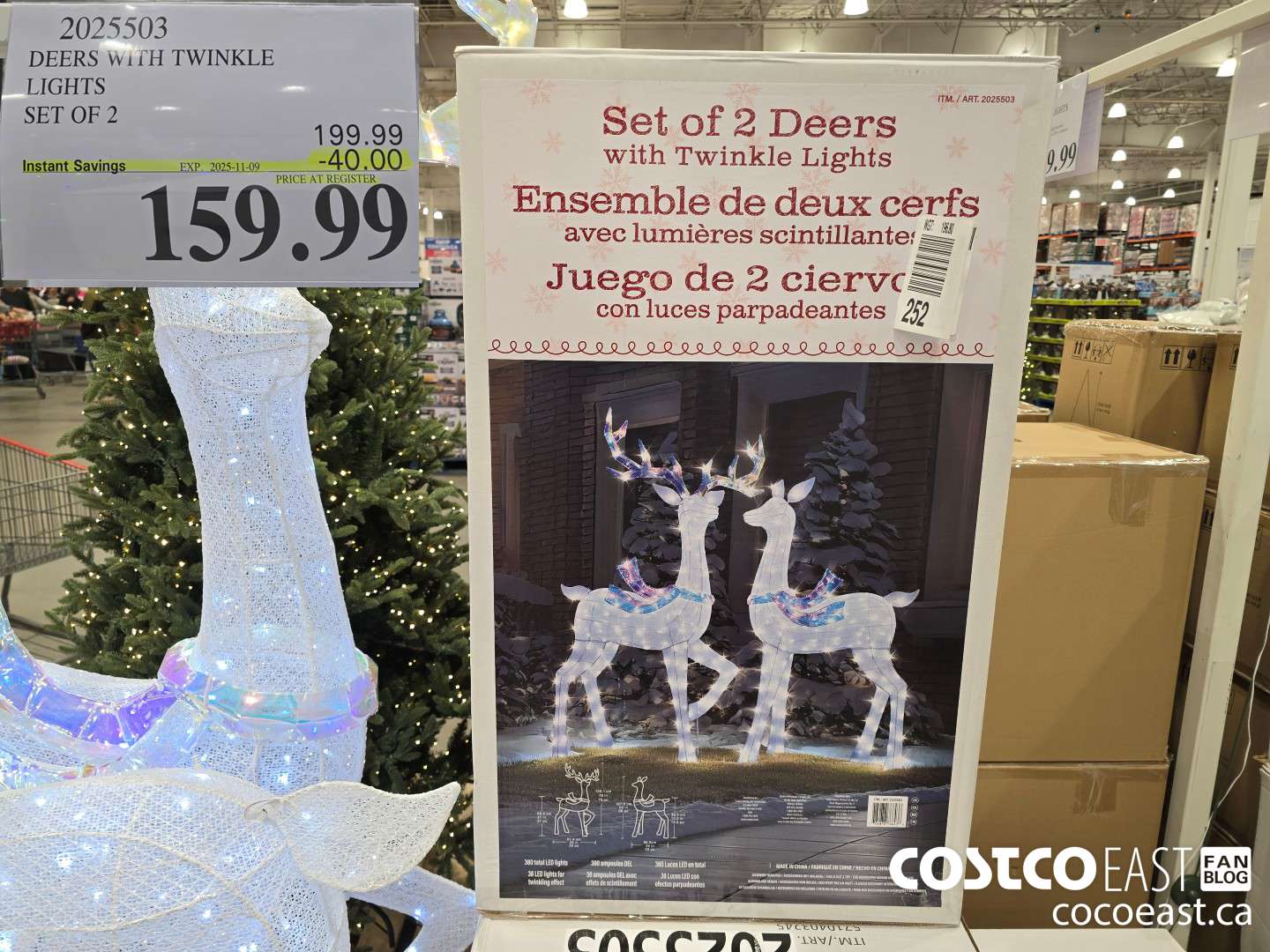 2025503 DEERS WITH TWINKLE LIGHTS SET OF 2 ($40.00 INSTANT SAVINGS EXPIRES ON 2025-11-09) $159.99