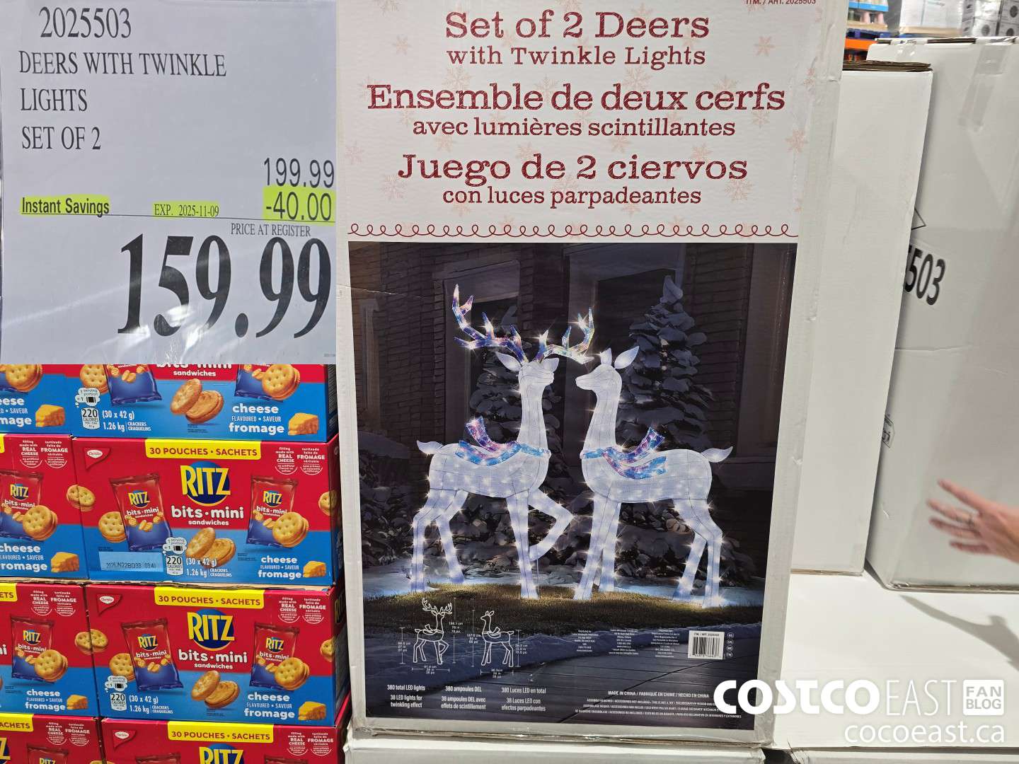 2025503 DEERS WITH TWINKLE LIGHTS SET OF 2 ($40.00 INSTANT SAVINGS EXPIRES ON 2025-11-09) $159.99