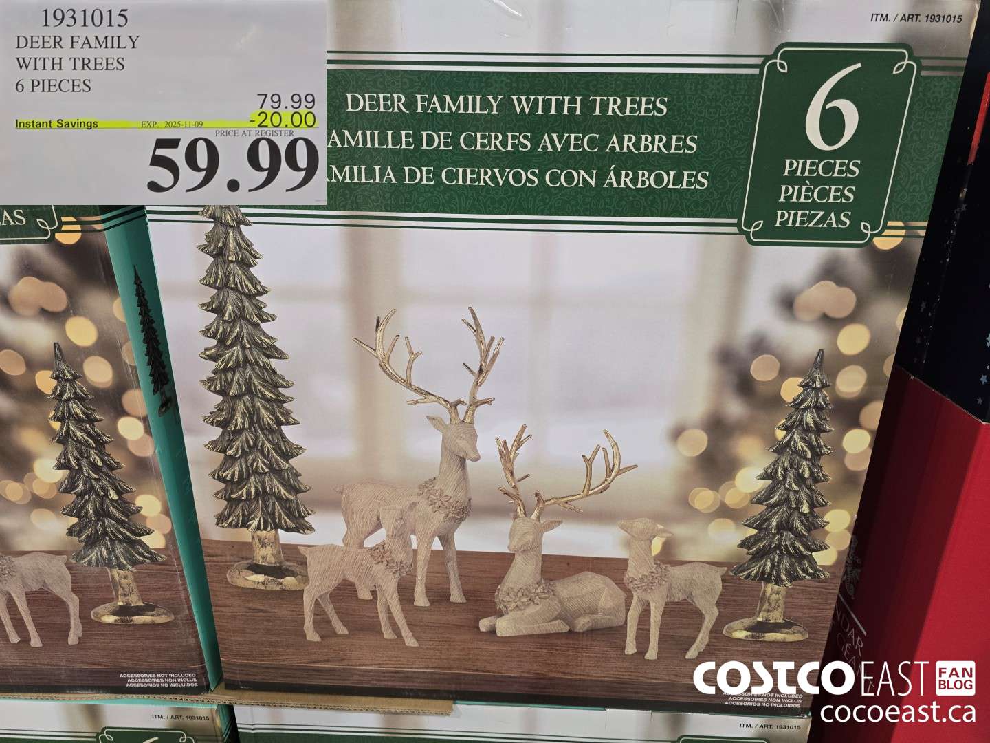 1931015 DEER FAMILY WITH TREES 6 PIECES ($20.00 INSTANT SAVINGS EXPIRES ON 2025-11-09) $59.99