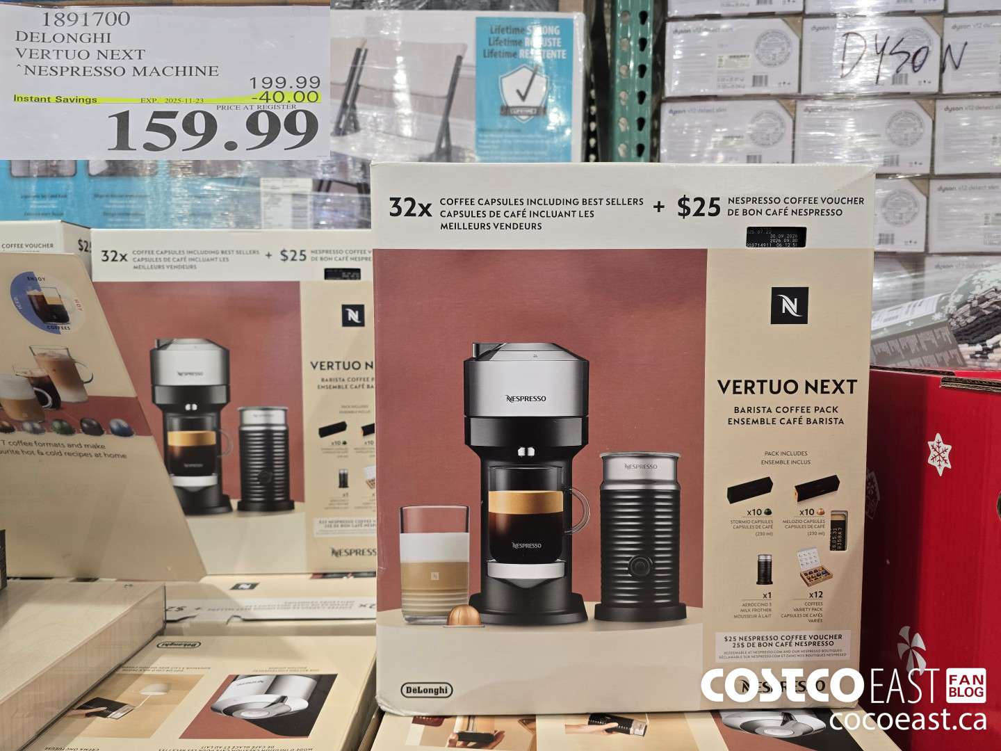 1891700 DELONGHI VERTUO NESPRESSO MACHINE ($40.00 INSTANT SAVINGS EXPIRES ON 2025-11-23) $159.99