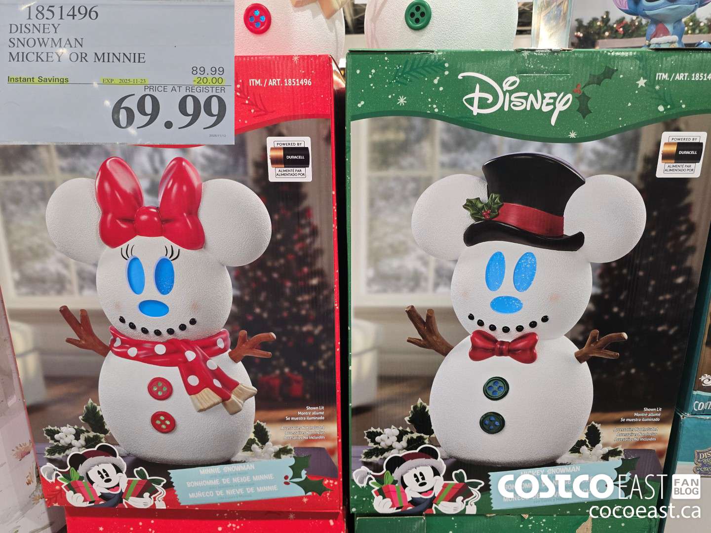 1851496 DISNEY SNOWMAN MICKEY AND MINNIE ($20.00 INSTANT SAVINGS EXPIRES ON 2025-11-23) $69.99
