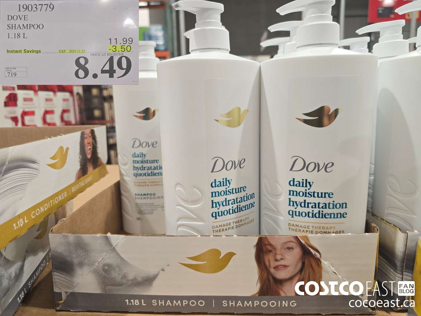 1903779 DOVE SHAMPOO 1.18 L ($3.50 INSTANT SAVINGS EXPIRES ON 2025-11-23) $8.49