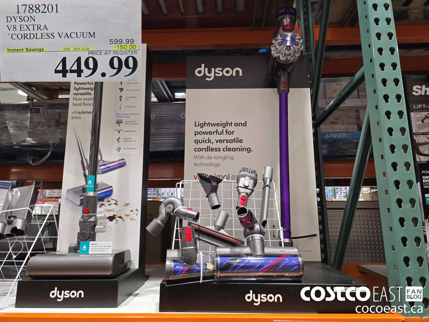 1788201 Dyson V8 EXTRA CORDLESS VACUUM ($150.00 INSTANT SAVINGS EXPIRES ON 2025-12-04) $449.99