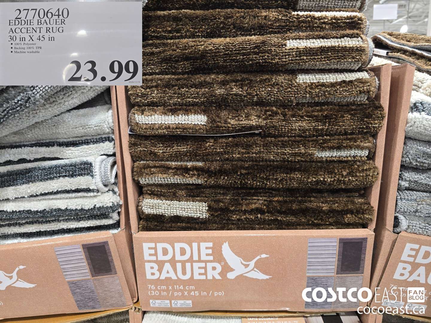 2770640 EDDIE BAUER ACCENT RUG 30 in x 45 in $23.99