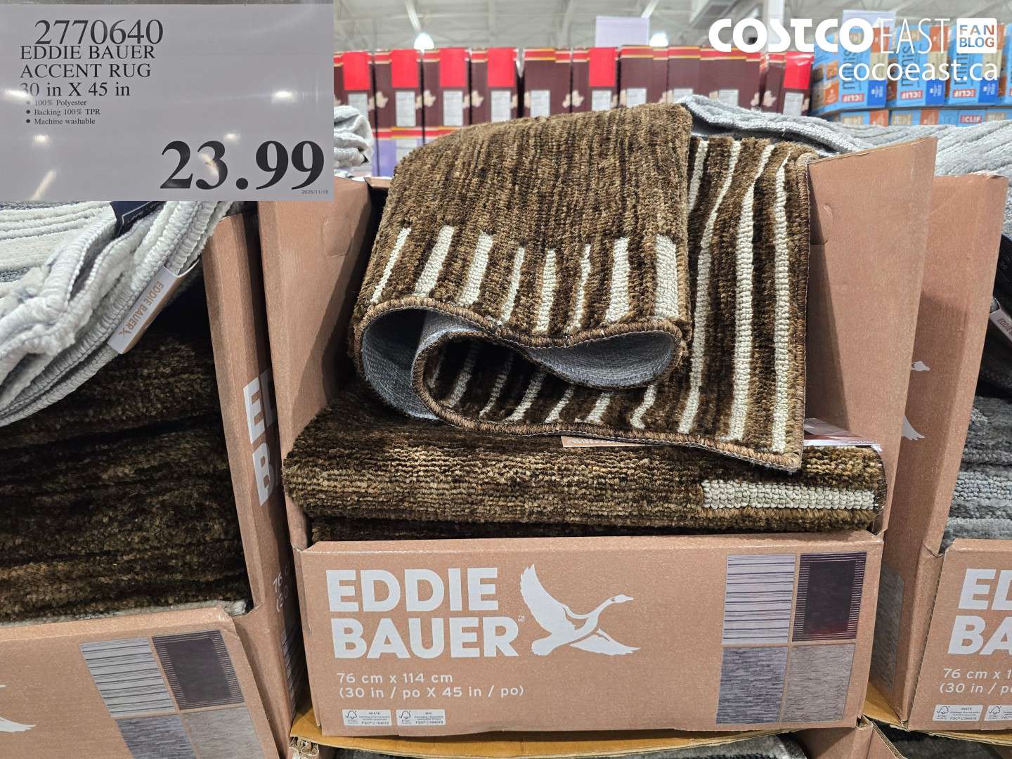 2770640 EDDIE BAUER ACCENT RUG 30 in x 45 in $23.99