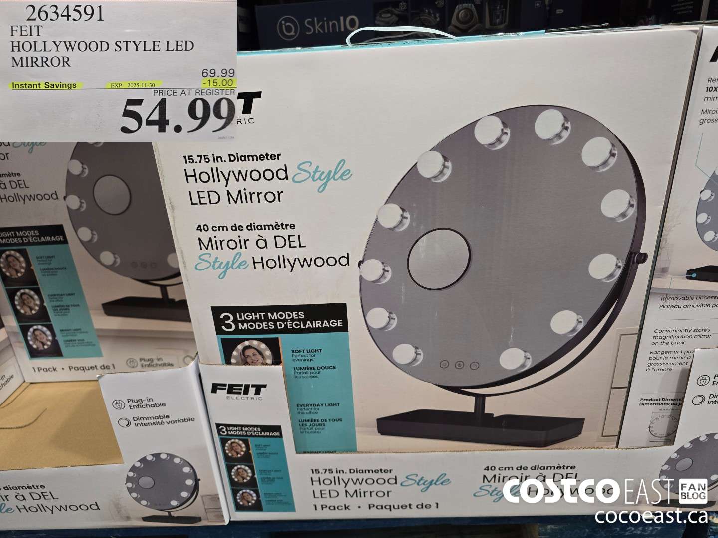 2634591 FEIT HOLLYWOOD STYLE LED MIRROR ($15.00 INSTANT SAVINGS EXPIRES ON 2025-11-30) $54.99