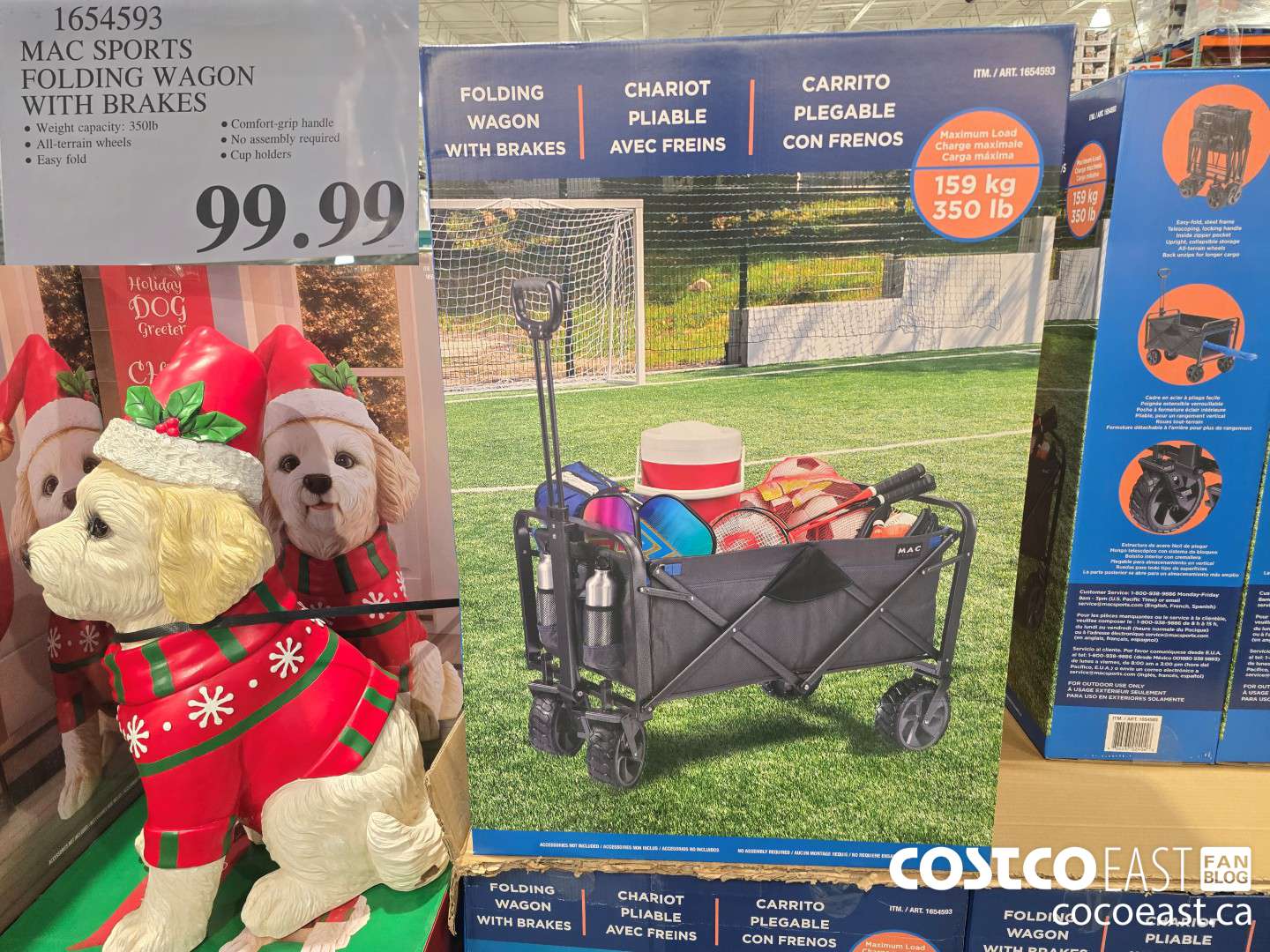 1654593 FOLDING WAGON WITH BRAKES ALL-TERRAIN WHEELS $99.99