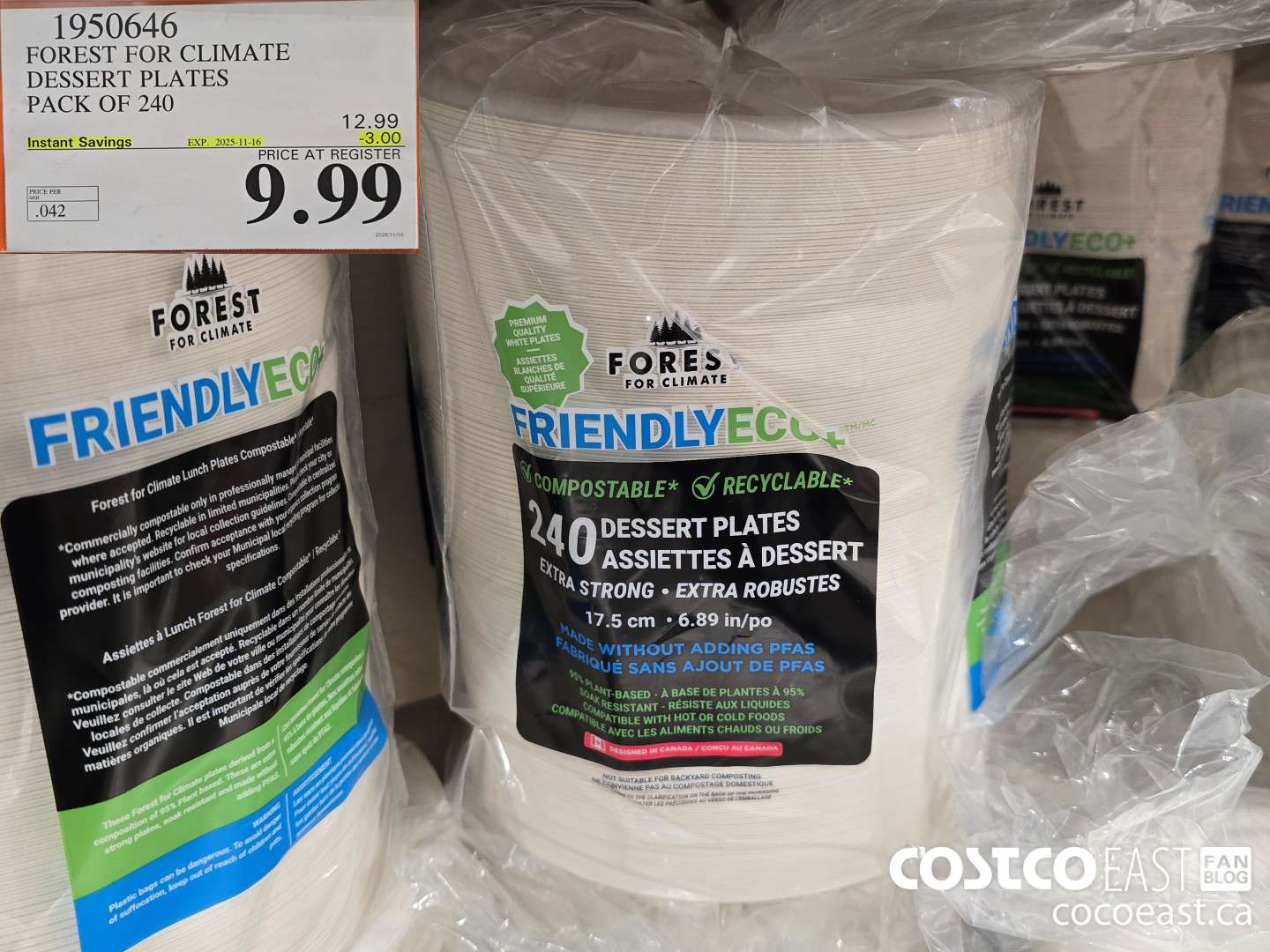 1950646 FOREST FOR CLIMATE DESSERT PLATES PACK OF 240 ($3.00 INSTANT SAVINGS EXPIRES ON 2025-11-16) $9.99