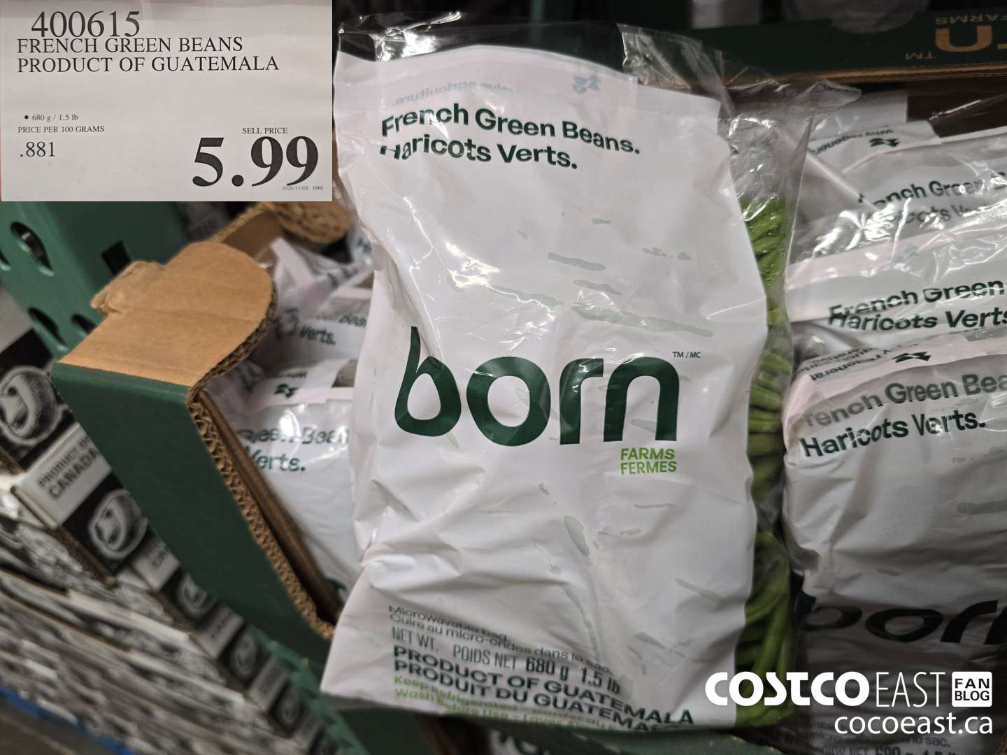 400615 FRENCH GREEN BEANS PRODUCT OF GUATEMALA $5.99